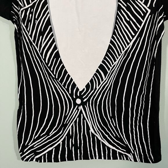 Disney Nightmare Before Christmas Jack Skeleton Tuxedo Hooded T-Shirt Size L - Picture 3 of 7